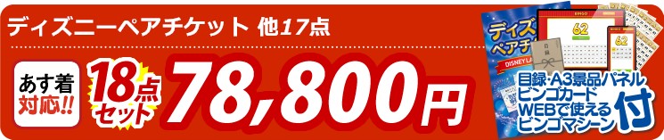 【目玉：ディズニーペアチケット】18点セット 18点セット 78800円