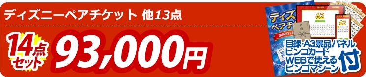 【目玉：ディズニーペアチケット】14点セット 14点セット 93000円