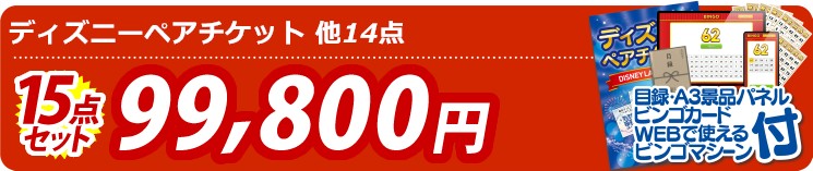 【目玉：ディズニーペアチケット】15点セット 15点セット 99800円