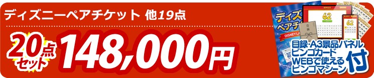 【目玉：ディズニーペアチケット】20点セット 20点セット 148000円