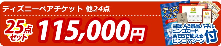 【目玉：ディズニーペアチケット】25点セット 25点セット 115000円