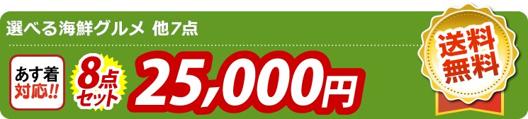 【目玉：選べる海鮮グルメ】8点セット 8点セット 25000円