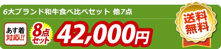 【目玉：6大ブランド和牛食べ比べセット】8点セット 8点セット 42000円