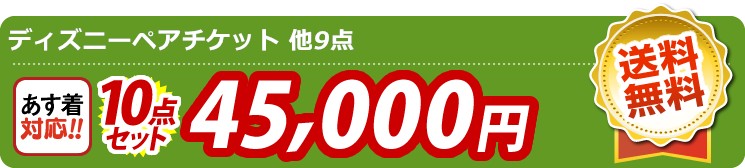 【目玉：ディズニーチケット ペア1DAYパスポート】10点セット 10点セット 45000円
