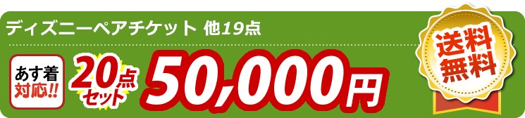 【目玉：ディズニーチケット ペア1DAYパスポート】20点セット 20点セット 50000円