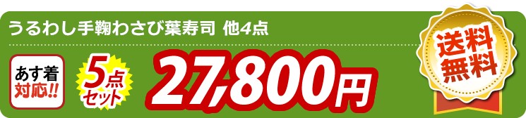 【目玉：うるわし手鞠わさび葉寿司】5点セット 5点セット 27800円
