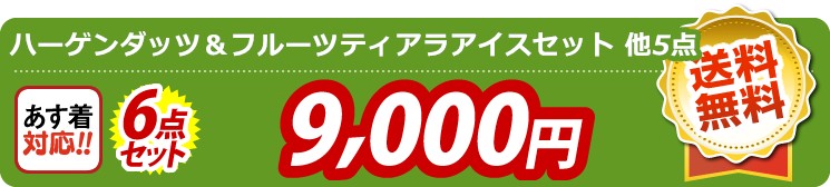 【目玉：ハーゲンダッツ＆フルーツティアラアイスセット】6点セット 6点セット 9000円