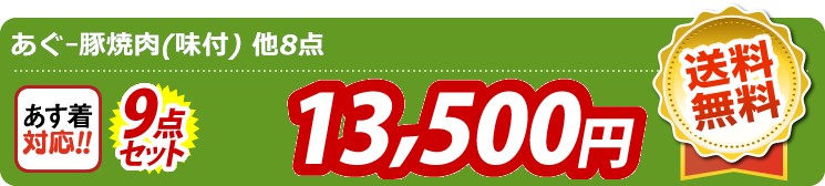 【目玉：あぐｰ豚焼肉(味付)】9点セット 9点セット 13500円