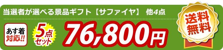 【目玉：当選者が選べる景品ギフト【サファイヤ】】5点セット 5点セット 76800円