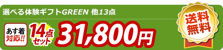 【目玉：選べる体験ギフトGREEN】8点セット 14点セット 31800円
