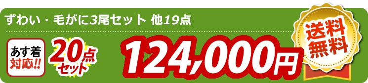 【目玉：ずわい・毛がに3尾セット】20点セット 20点セット 124000円