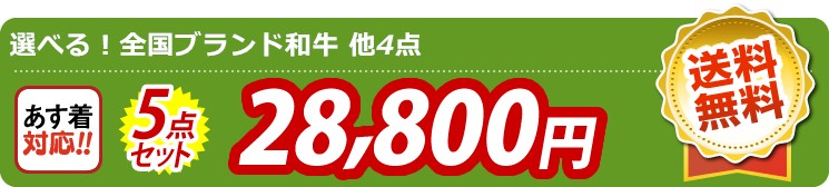 【目玉：選べる！全国ブランド和牛】5点セット 5点セット 28800円