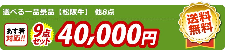 【目玉：選べる一品景品【松阪牛】】9点セット 9点セット 40000円