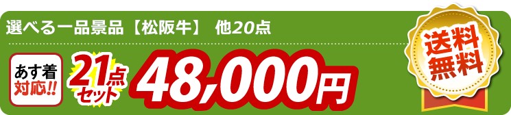 【目玉：選べる一品景品【松阪牛】】21点セット 21点セット 48000円