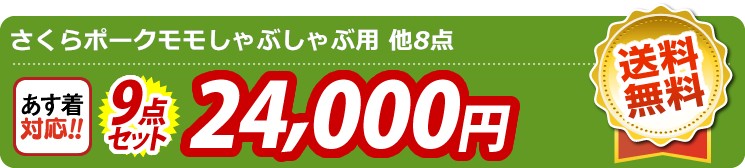 【目玉：さくらポークモモしゃぶしゃぶ用】9点セット 9点セット 24000円