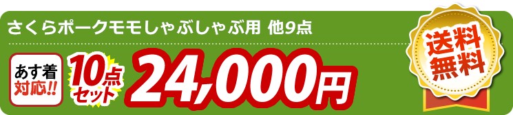 【目玉：さくらポークモモしゃぶしゃぶ用】10点セット 10点セット 24000円