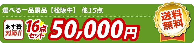 【目玉：選べる一品景品【松阪牛】】16点セット 16点セット 50000円