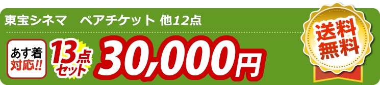 【目玉：東宝シネマ　ペアチケット】13点セット 13点セット 30000円