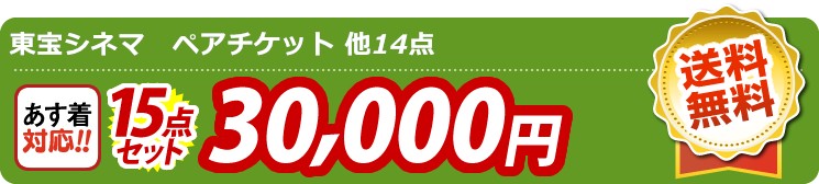 【目玉：東宝シネマ　ペアチケット】15点セット 15点セット 30000円