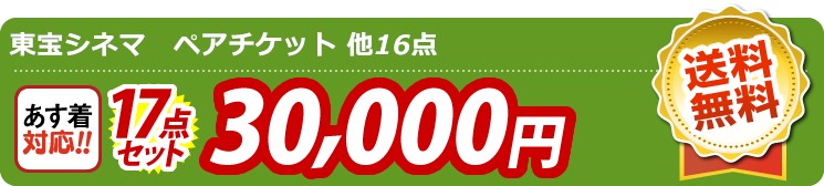 【目玉：東宝シネマ　ペアチケット】17点セット 17点セット 30000円