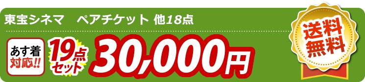 【目玉：東宝シネマ　ペアチケット】19点セット 19点セット 30000円