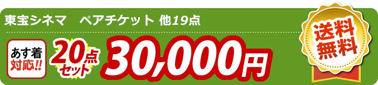 【目玉：東宝シネマ　ペアチケット】20点セット 20点セット 30000円
