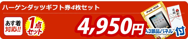 【目玉:ハーゲンダッツギフト券4枚セット】1点セット 1点セット 4950円