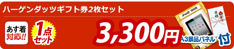 【目玉:ハーゲンダッツギフト券2枚セット】1点セット 1点セット 3300円