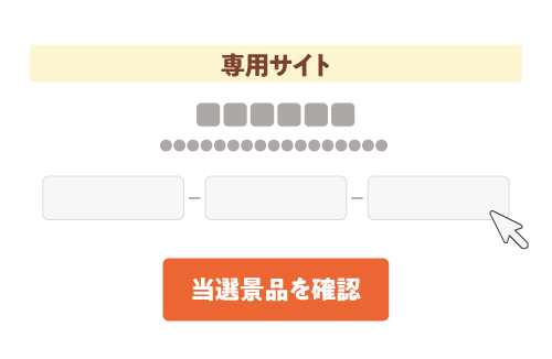 当選者専用サイトのイメージ